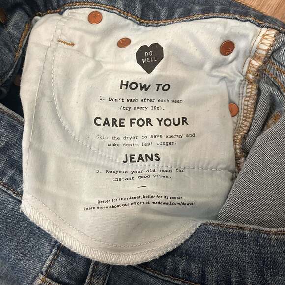 Madewell The Perfect Vintage Crop Jean Women's Size 26 Blue Buttons Fly GUC - Picture 4 of 8